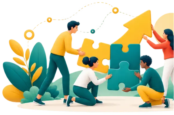 Accompagnement des dirigeants et des équipes avec collaboration et entraide