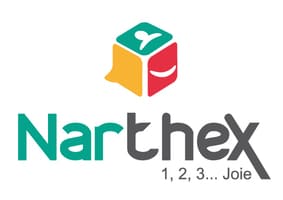 Logo Narthex blanc avec lien vers la page d'accueil du site
